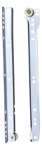 Pack 2 Corredera O Riel Blanco Para Cajón 40 Cm Blanco