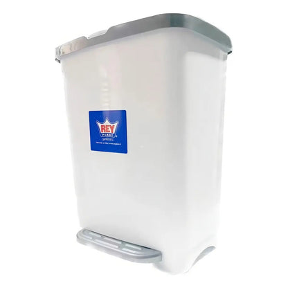 Basurero De Pedal Modelo Kleine - Reyplast 25 Litros Blanco