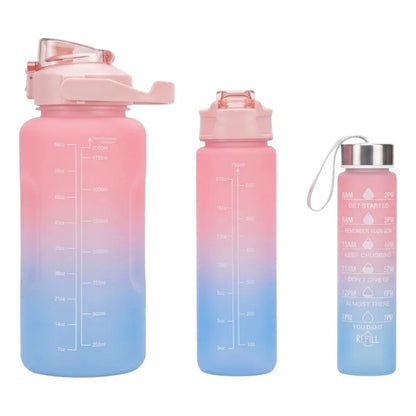 Botella Deportiva Motivacional 2l Para Hidratación Rosa