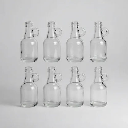 Pack 12 Mini Botella De Vidrio 100ml Con Asa Vidrio