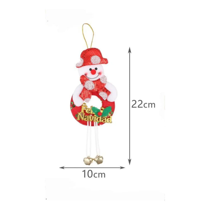 Pack De 3 Adornos Navideños De 22x10 Cm Rojo
