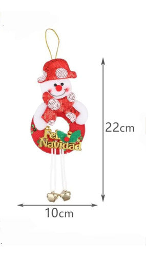 Pack De 3 Adornos Navideños De 22x10 Cm Rojo