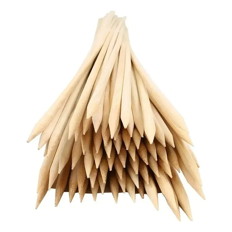 Palos Para Anticuchos Brochetas Bambú 4 Mm X35 Cm 40 Piezas Beige