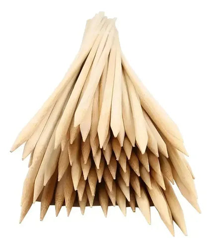 Palos Para Anticuchos Brochetas Bambú 5 Mm X40 Cm 40 Piezas Beige