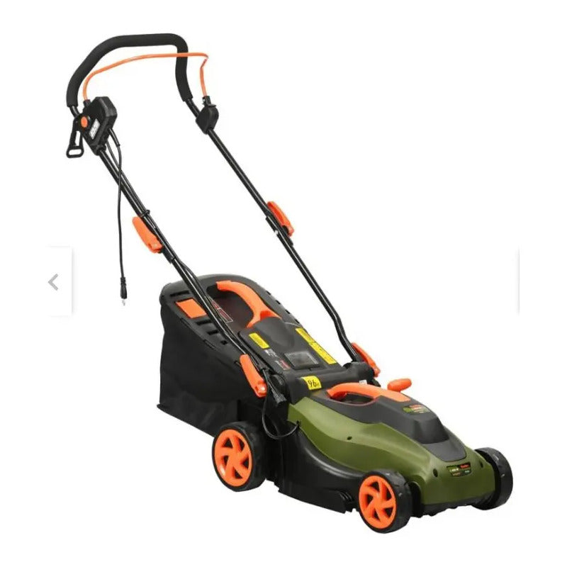 Cortadora De Pasto Eléctrica 1400 W Bauker Verde/naranja
