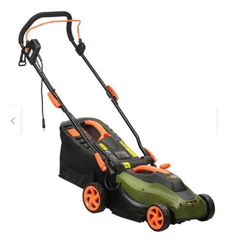 Cortadora De Pasto Eléctrica 1400 W Bauker Verde/naranja