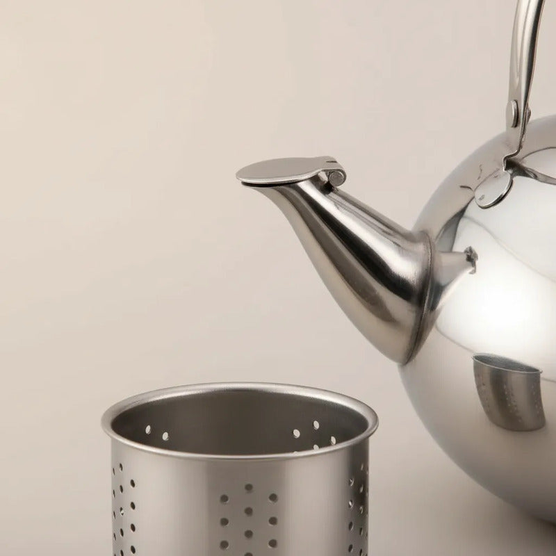 Tetera Infusora Acero Inoxidable 18cm Té Mate Cocina Acero Inoxidable