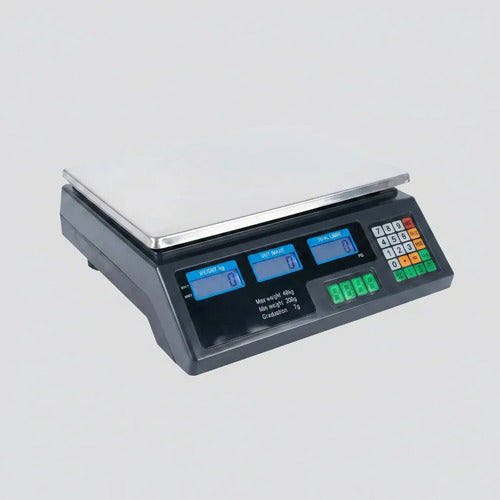 Pesa Balanza Digital Electronica 40kg Bascula De Precios Plateado