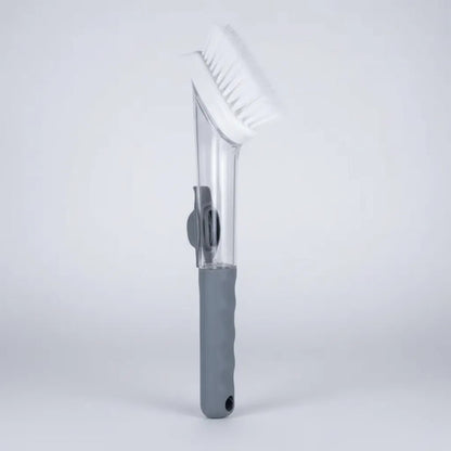 Cepillo Lavaplatos Con Dispensador De Jabón  Gris 23.5cm Gris