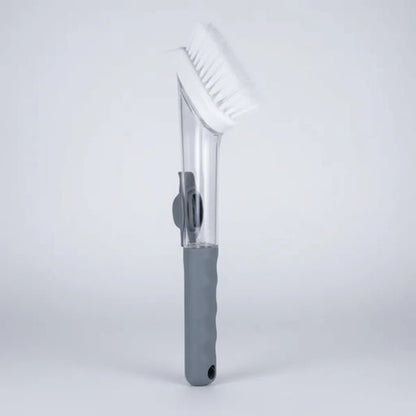 Cepillo Lavaplatos Con Dispensador De Jabón  Gris 23.5cm Gris