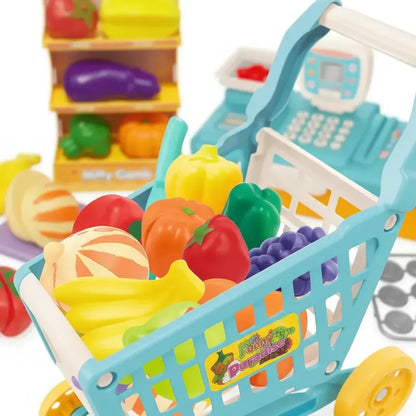 Set De Supermercado De Juguete Con Caja Registradora