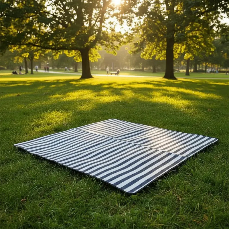Manta Picnic Rayas Navy/blanco 130x150 Cm Variado
