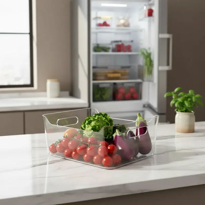 Caja Organizadora Refrigerador 30 Cm Transparente Contenedor Transparente