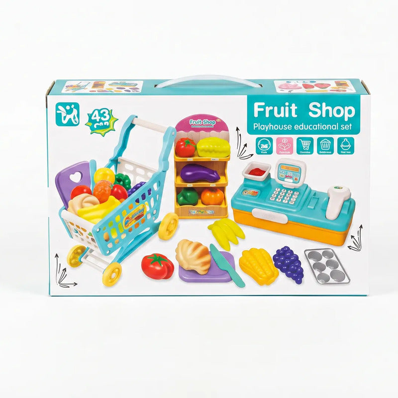 Set De Supermercado De Juguete Con Caja Registradora