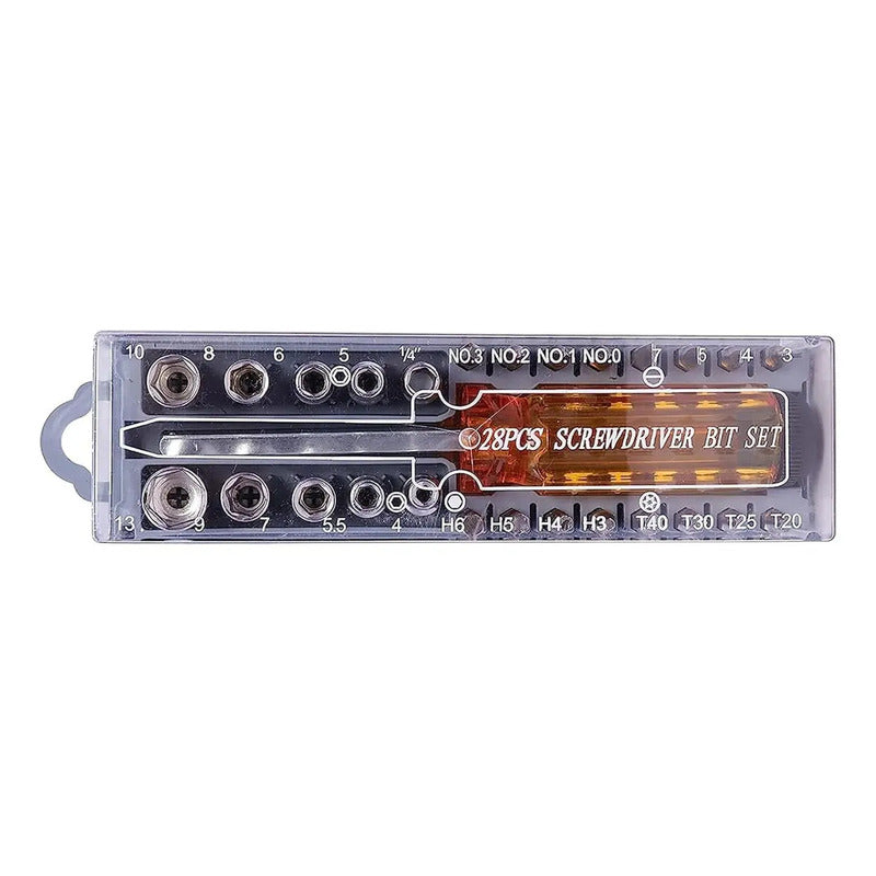 Set Destornillador Y Dados 28 Pcs En 1 Cq-220 E12138