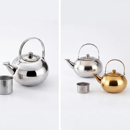 Tetera Infusora Acero Inoxidable 18cm Té Mate Cocina Acero Inoxidable
