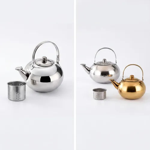 Tetera Infusora Acero Inoxidable 18cm Té Mate Cocina Acero Inoxidable