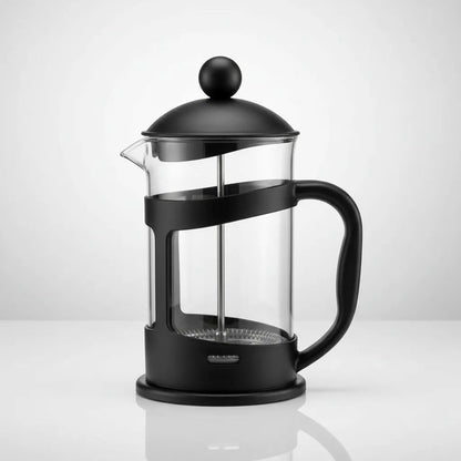 Prensa Francesa 600ml Vidrio Acero Cafetera Café Manual Té Negro