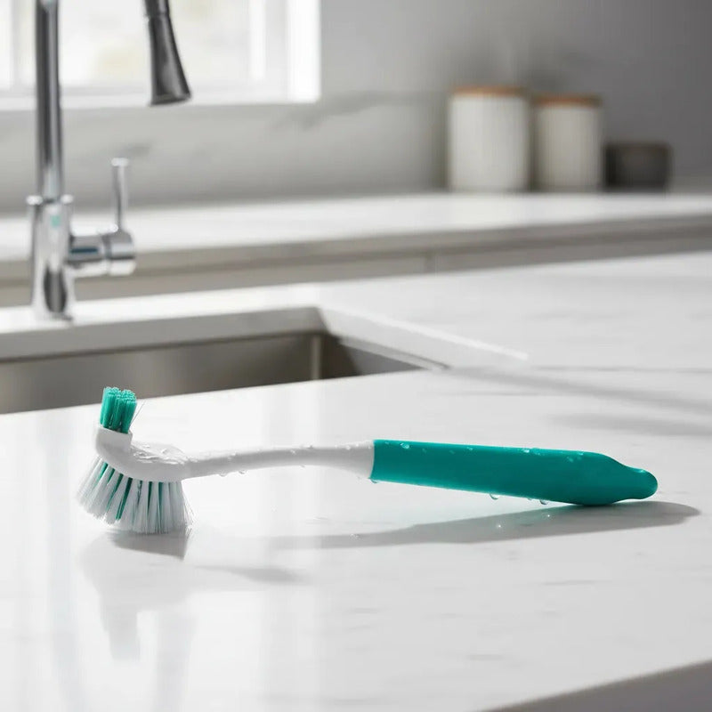 Cepillo Multiuso Para Cocina Baño Limpieza Escobilla Color Celeste
