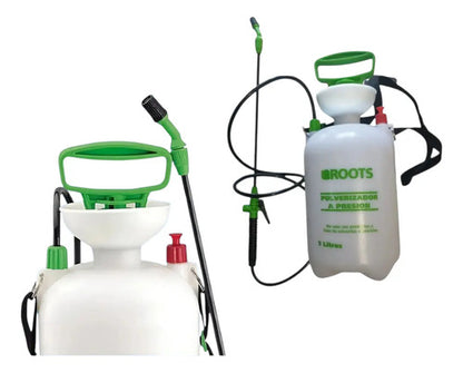 Pulverizador A Presion 5 Litros Fumigador Regadera Jardin Blanco
