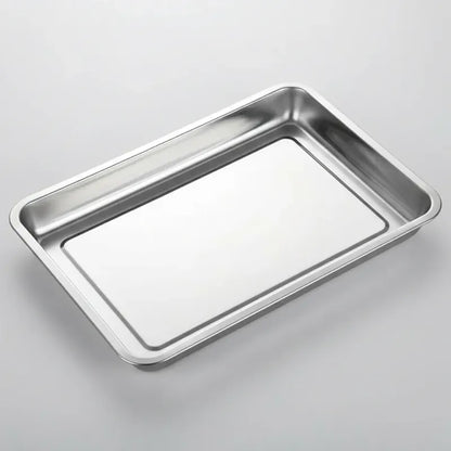 Plato De Acero Inoxidable 45 X 35 4.8cm Plateado