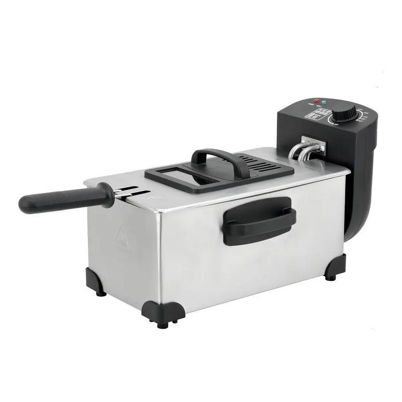 Freidora Eléctrica Aceite 3l Recco Rfr-friggere Termostato 2000w Acero Inoxidable Gris