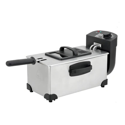 Freidora Eléctrica Aceite 3l Recco Rfr-friggere Termostato 2000w Acero Inoxidable Gris