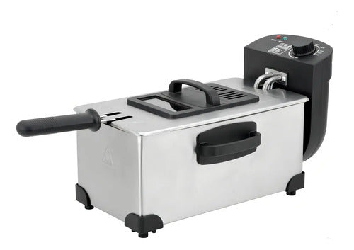 Freidora Eléctrica Aceite 3l Rfr-friggere Termostato 2 Gris