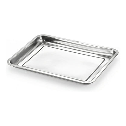 Bandeja De Acero Inoxidable 40 X 30 2cm Plateado