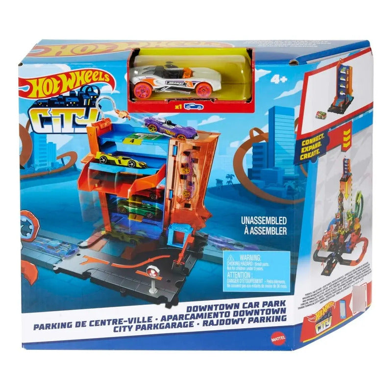 Hot Wheels City Garage Estacionamiento De Vehiculos Color Multicolor