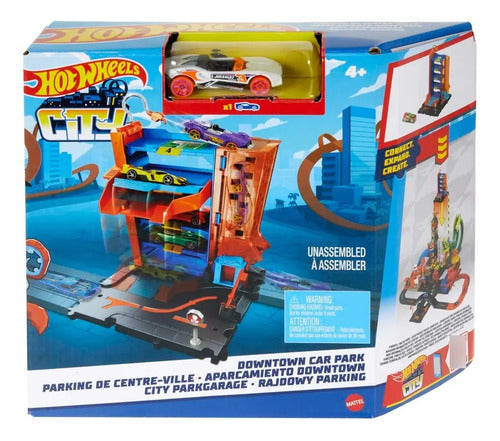 Hot Wheels City Garage Estacionamiento De Vehiculos Color Multicolor