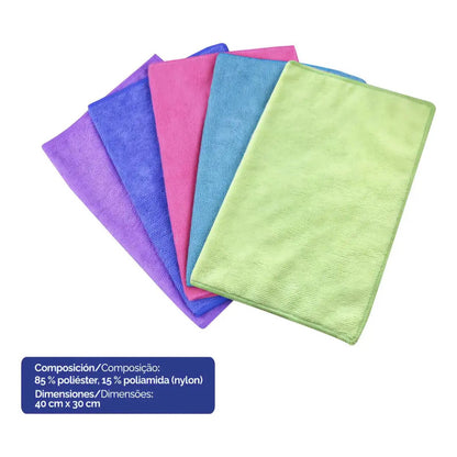 Set 5 Paños Microfibra Vario