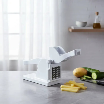 Cortador Picador De Papas Fritas Material Acero Inoxidable Blanco