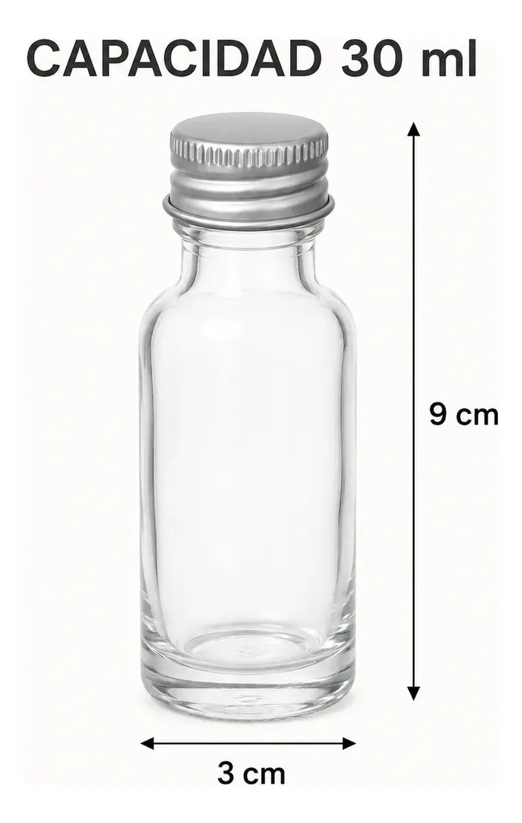 Pack 12 Frascos De Vidrio Ideal Para Aceite O Esencias