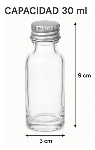 Pack 12 Frascos De Vidrio Ideal Para Aceite O Esencias