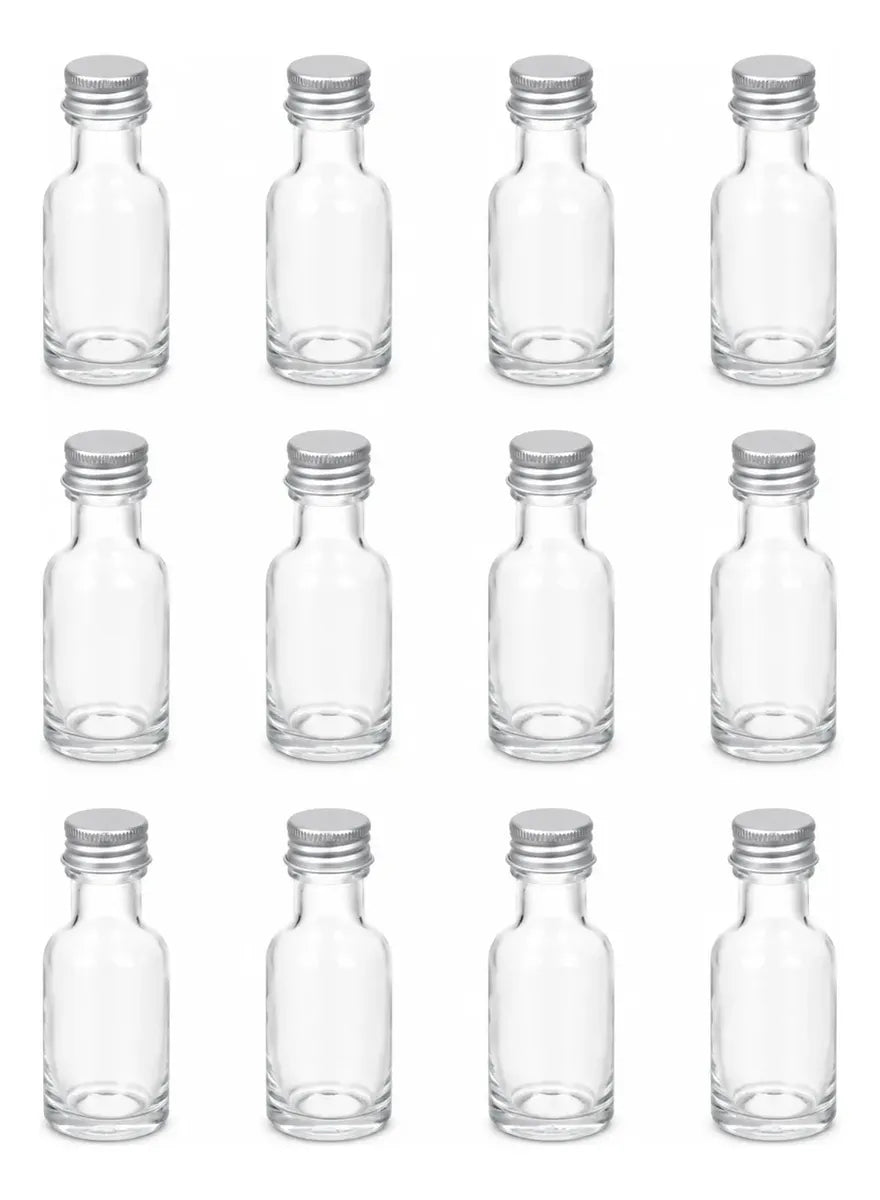 Pack 12 Frascos De Vidrio Ideal Para Aceite O Esencias