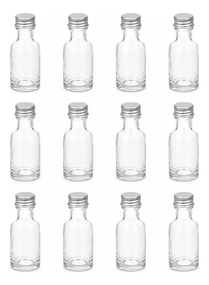 Pack 12 Frascos De Vidrio Ideal Para Aceite O Esencias