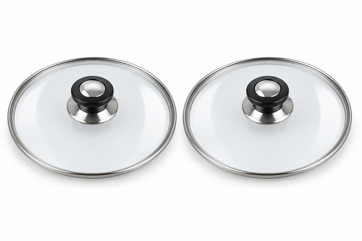 Pack 2 tapa de Cristal 22 Cm para Sartén, Ollas Vidrio