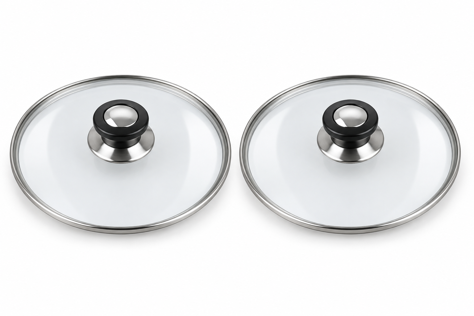 Pack 2 tapa de Cristal 22 Cm para Sartén, Ollas Vidrio