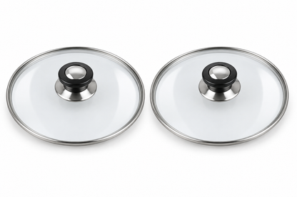 Pack 2 tapa de Cristal 22 Cm para Sartén, Ollas Vidrio