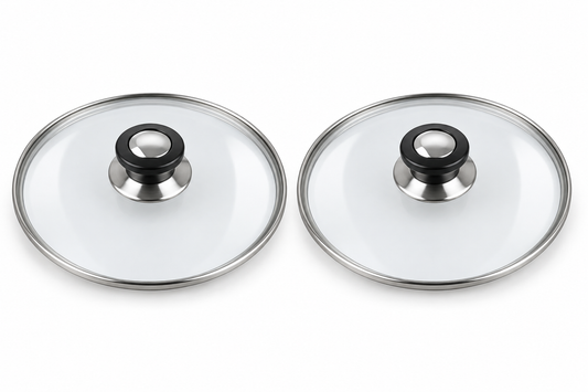 Pack 2 tapa de Cristal 22 Cm para Sartén, Ollas Vidrio