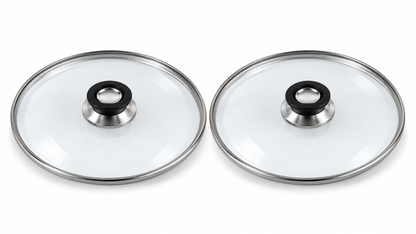 Pack 2 tapa de Cristal 26 Cm para Sartén, Ollas Vidrio