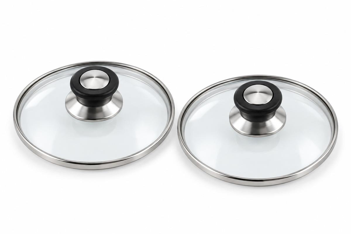 Pack 2 tapa de Cristal 16 Cm para Sartén, Ollas Vidrio