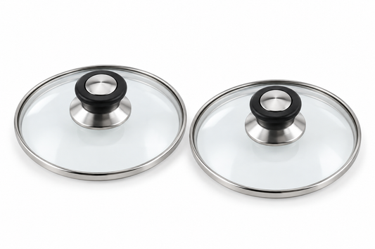 Pack 2 tapa de Cristal 16 Cm para Sartén, Ollas Vidrio