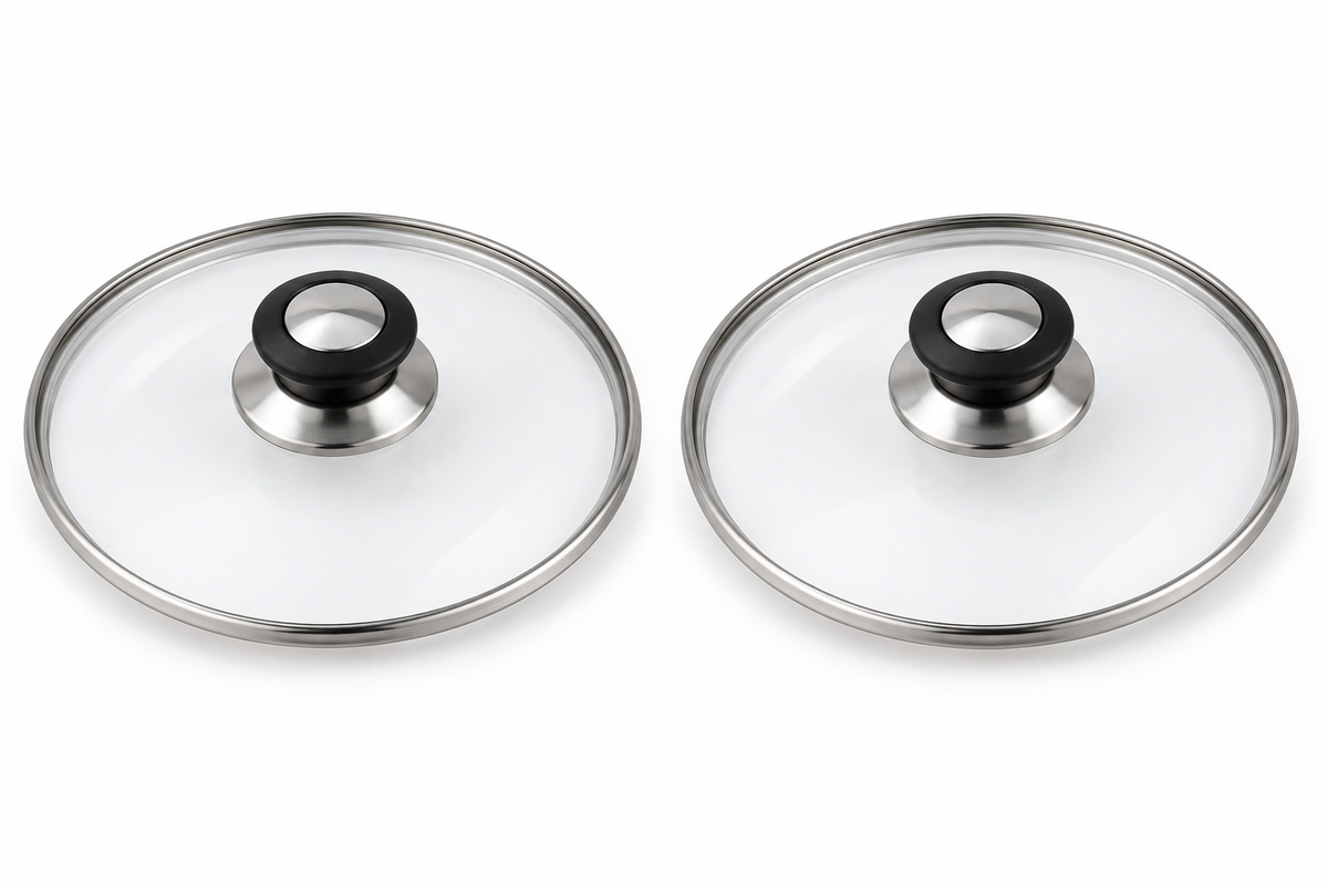 Pack 2 tapa de Cristal 18 Cm para Sartén, Ollas Vidrio