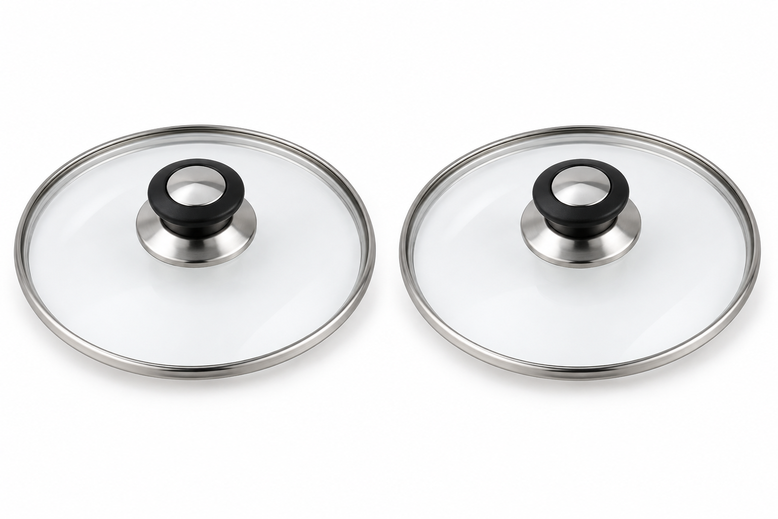 Pack 2 tapa de Cristal 18 Cm para Sartén, Ollas Vidrio