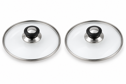 Pack 2 tapa de Cristal 18 Cm para Sartén, Ollas Vidrio