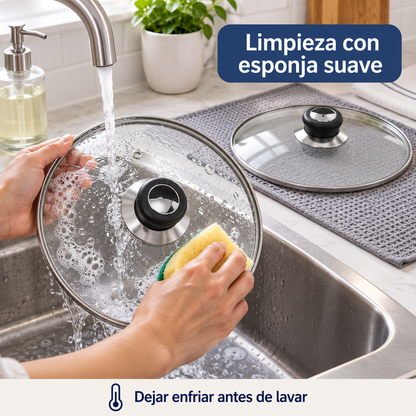 Pack 2 tapa de Cristal 26 Cm para Sartén, Ollas Vidrio