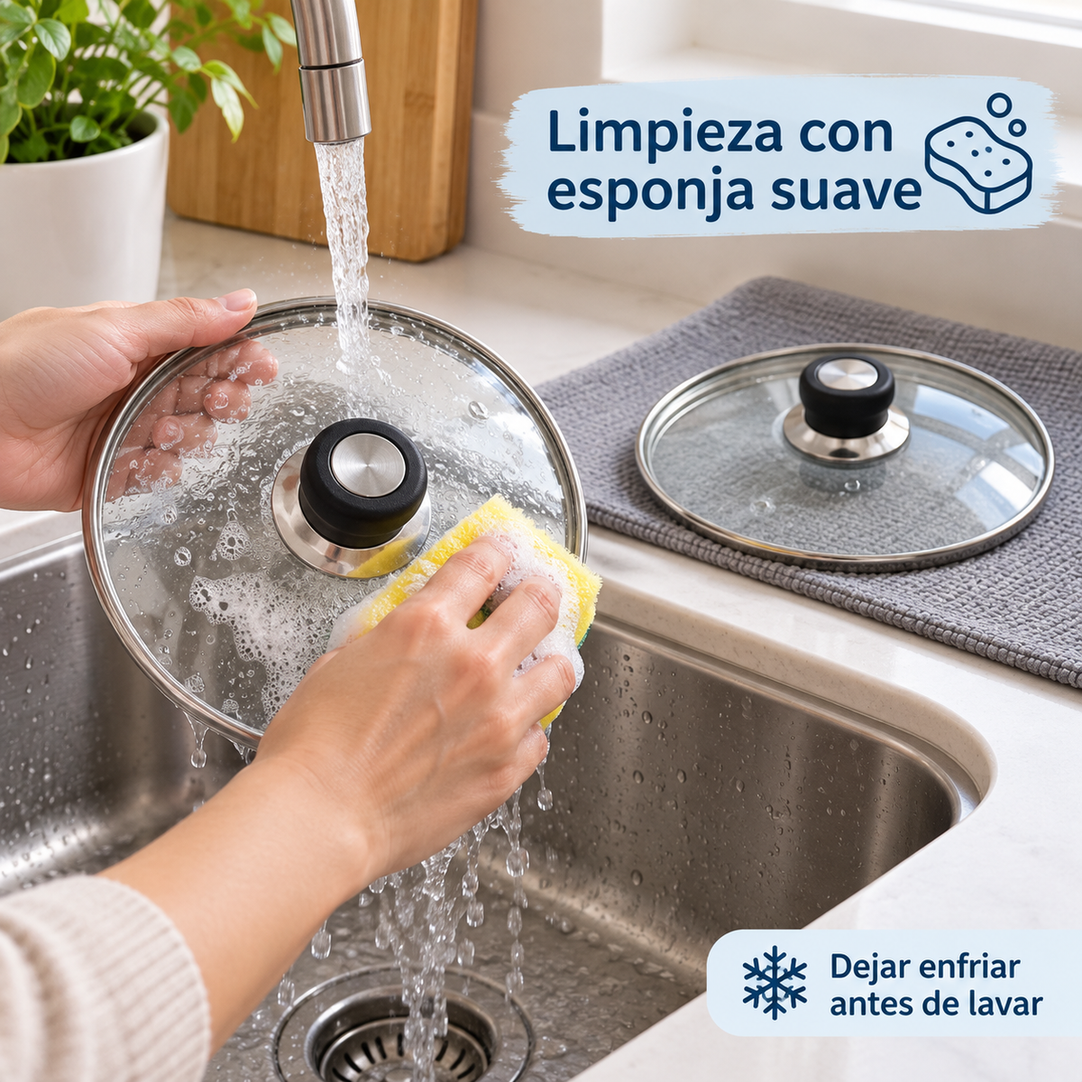 Pack 2 tapa de Cristal 16 Cm para Sartén, Ollas Vidrio