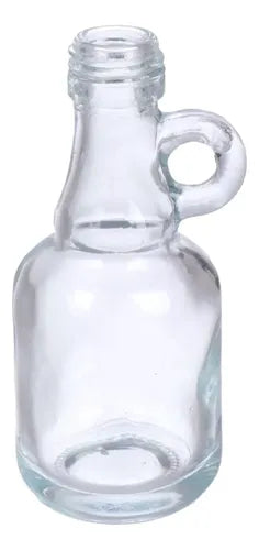 Pack 12 Mini Botella De Vidrio 50ml Con Asa